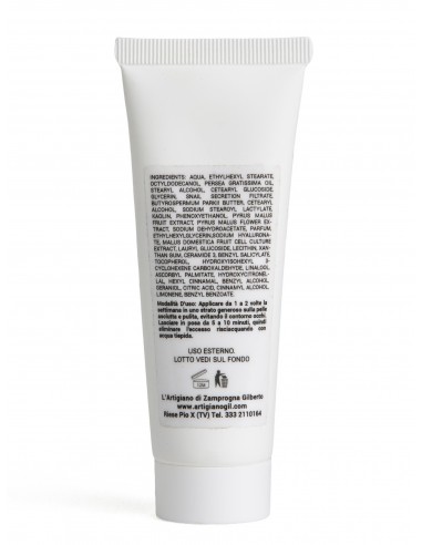 Snail slime face mask or night cream