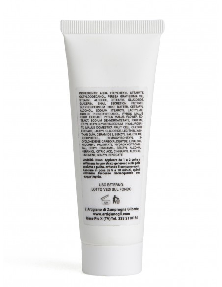 Maschera viso o crema notte alla bava di lumaca